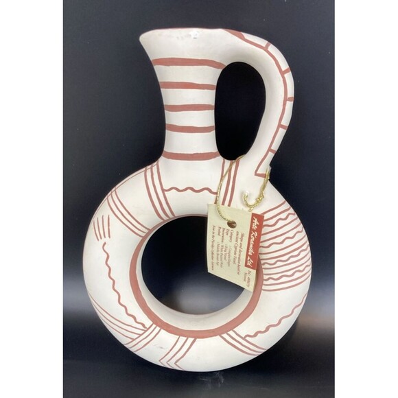 Ring Shaped Vessel Prohous 1600 BC Cypriot Pierides Ceramic Museum Reproduction